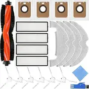 [EATBALE] Accessories Kit Replace for Dreame D10 Plus / Z10 Pro / L10 Plus Robot Vacuum Cleaner Spare Parts 1 Main Brush 6 Side Brushes 4 Dust Bags 4 HEPA Filters 4 Mopping Pads Replacement Parts