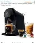 L'OR Barista System Coffee and Espresso Machine Combo with Frother,Black