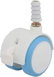 New Lon0167 2-inch Dia Featured 6.5mm Stem Swivel reliable efficacy Brake Caster Wheel Blue White for Crib(id:243 32 08 35e)