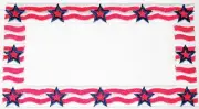 Patriotic Embroidered quilt label of valor US american america w/ text included
