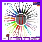 10x Zipper Pulls Zipper Pullers Replacement Broken Zip Cord Puller Multicoloured