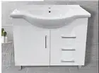 ✨ Brand New 900MM Semi-recesse ceramic top over cabinet on legs White high gloss