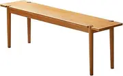 LYXWGRZD Dining Bench, Wood Bench with Footpads, Farmhouse Wood Bench, Kitchen Table Bench, Sturdy and Stable, Entryway Bench(140cm/55.1in)