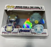Funko POP! Marvel Avengers - Morgan & Tony Stark Iron Man Glow PIAB (Box Wear)