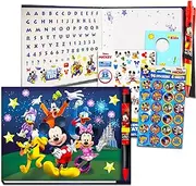 Disney Autograph Book for Kids - Bundle with 50 Page Mickey Signature Book with Pen Plus Stickers, Tattoos, More | Disneyland Autograph Book