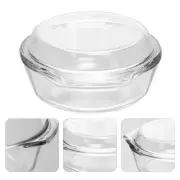 Dish Containers for Food Transparent High Boron Glass Binaural Soup Bowl Oven