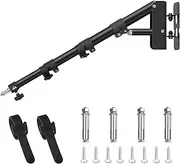 MSKIRA Ring Light Wall Mount with Triangle Base, 43.3inch/110cm Length Adjustable Support 180° Flexible Rotation, Wall Mount Boom Arm Up to 3.6ft for Photography Strobe Flash, Softbox, Salon