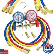 Refrigerant Charging Hoses with Diagnostic Manifold Gauge Set for R410A R22 R