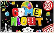 YCUCUEI 72x43inch Fabric Game Night Backdrop Poker Chess Card Playing Turntable Target Shooting Photography Background Adults Kids Party Decorations Photo Banner Props