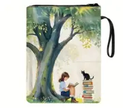 Girl Reading Tree Cat Book Tablet Case Cover