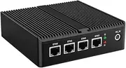 HKUXZR Micro Firewall Appliance, 4 Port LAN Inter i226-V 2.5Gbe, Celeron N100 Quad Core Fanless Mini PC, Support AES-NI Barebone Router PC VPN, 8GB DDR5 4800MHz 128GB M.2 Nvme