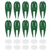 18Pcs Golf Divot Repair Tool Plastic Golf Divot Tool with Ball Marker Dark Green