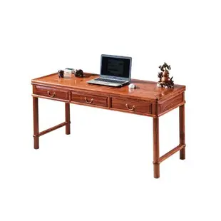 紅木書桌家用刺猬紫檀辦公桌花梨木三抽桌實木中式古典明式寫字桌