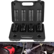 1/2" Drive Standard Deep Impact Socket Set 17/21/22/27MM Metric Sae With Case
