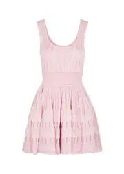 Alaïa Fluid Knitted Mini Dress - Light Pink - 38 (UK 10 / S) 38 (UK 10 / S)