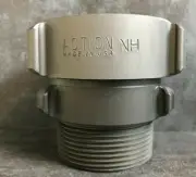 Aluminum Fire Hose Thread Adapter, 2.5" F.NST Swivel x 2.5" M.NPT Rocker Lug