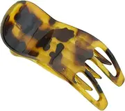 Parcelona French Medium Light Tortoise Shell Salon Hinge Side Slide Hair Clip Clamp Clutcher