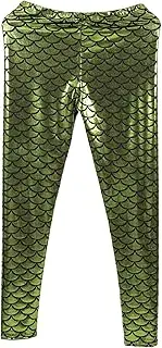 [CALLARON] 1Pc Mermaid Tights for Women Pants for Parties Workouts Xl Green Unique Pattern Material Comfortable Active Wear