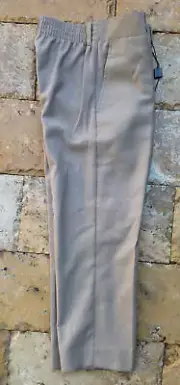 Ike Behar Boys' Flat Front Polyester Rayon Pants,Khaki, Size 5, MSRP $65.