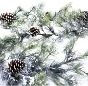 CRAFTMORE SNOWVILE PINE CHRISTMAS GARLAND, 72INCH/6 FEET, FROSTED GARLAND.