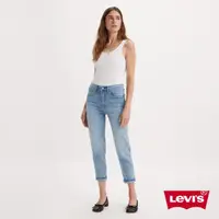 在飛比找momo購物網優惠-【LEVIS 官方旗艦】女款 高腰修身牛仔男友褲 / 精工淺