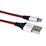 KINYO USB Type-C 尼龍線極速充電傳輸線2M