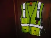 new kwik safety vest type 2 class r 2xl male road boss premium green 3332 nwt