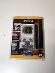 Oneida Digital Probe Cooking Thermometer & Timer Silver Model 31201 New Sealed