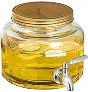 Beverage Containers 2.8L/95OZ Beverage Dispenser, Clear Glass Drink Dispenser with Faucet and Sealing Lid, Fridge Kettle, Large Cold Water Tank Gift