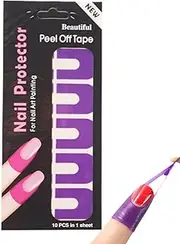 Nail Protectors for Nail Polish | Soft Elastic U-Shape Nail Polish Guards - Nail Tape for Fingers, Peel Off Nail Stickers, Spill Proof Stickers, Hand Supplies for Girls, Adults