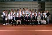 The Boston Celtics pose for a team photo circa 1998 at the Boston - Old Photo