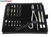 Set of 14 Pcs Dental Burgess Wolf Tooth Extractor Large Stainless Steel