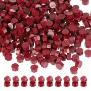 Wax Seal Beads, 600 Pack Sealing Wax Beads Octagon Wax Seal Stamp Beads, Red