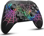 RJAD Switch Controllers for Nitendo Switch/OLED/Lite, Wireless Switch Pro Controller with 10 Colors Light, 1000mAh Rechargeable Switch Turbo Control with Vibration, 6-Axis Gyro, Turbo, Wake Up
