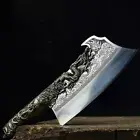 Cleaver Chinese Chef Knife Forged Steel Slicing Chopping CopperHandle Style Meat