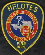 Helotes Texas Fire Department Shoulder Patch Bexar County