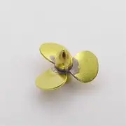 ZIVAYE 1PC 12mm 14mm 16mm 23mm Copper Propeller 3-Blades, for, for Mini, Prop Left Right Hand 2mm Shaft RC Boat Scale Marine Submarine Boat Engine Propeller(D16mm Right Hand)