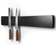 Magnetic Knife Holder for Wall, 16" Acacia Wood Knife Magnetic Strip Powerful Magnet Knife Holder Strip No Drilling Use as Tool Key Storage Knife Bar, Knife Rack for Kitchen Utensil Organizer Black