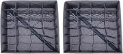 CHILDWEET 2pcs Underwear Storage Tray Organiser with Compact Classified Socks Storage Box for Tidy Wardrobe and Home Sundries Organization Easy to Clean Light Grey