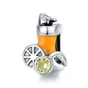 Lemon Juice Charm Silver plating Beads for Women Bracelet Bangle
