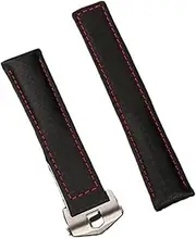[WUTONGMU] Carbon Fiber Pattern Waterproof Leather Watch Strap 20mm 22m Fit For TAG Fit For Heuer F1 Wristband Leather Watchband Black Bracelet
