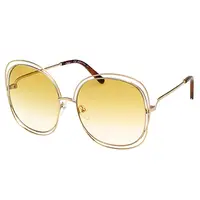 在飛比找PChome24h購物優惠-CHLOE金屬大框 太陽眼鏡 (金色) CE126S-802