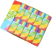 A Pack of 6Pcs 2b Creative Rainbow Erasers for Student Clerks, with No Chips or Marks, Clean Rubber Pencils, Clean and Non-Toxic
