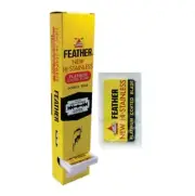 100 Feather Hi Stainless Shaving Razor Blades Double Edge HI-Stainless Japan New