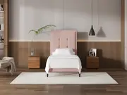 My Style Framed Headboard & Drawer Base - King Single / Rosewater / Slimline Base