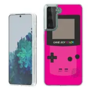 (Magenta GameBoy)Rugged TPU phone case cover(Clear)for Samsung Galaxy S21+ Plus