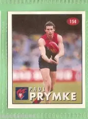 1996 AFL SELECT STICKER #154 PAUL PRYMKE, MELBOURNE DEMONS
