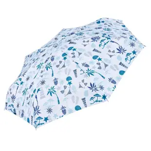 【rainstory】沙灘風情抗UV手開迷你口袋傘