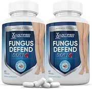 (2 Pack) Fungus Defend Max Pills 40 Billion CFU Probiotic Supports Strong Healthy Natural Clear Nails 120 Capsules