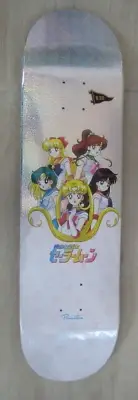 Primitive x Sailor Moon Team Senshi Skateboard Deck 8.38" Green Top Stain NEW